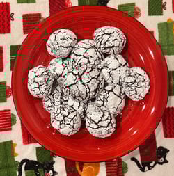 Chocolate Cranberry Crinkle Cookies