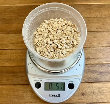 Weighing ingredients