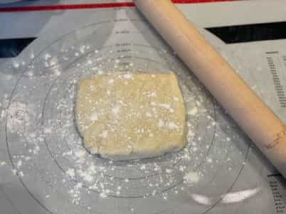 Dough before rolling out