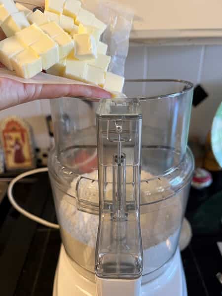 butter into food processor