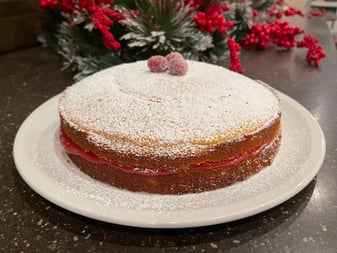 Cranberry Curd Cake