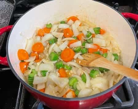 cooking veg