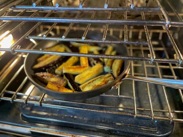 Eggplant in oven