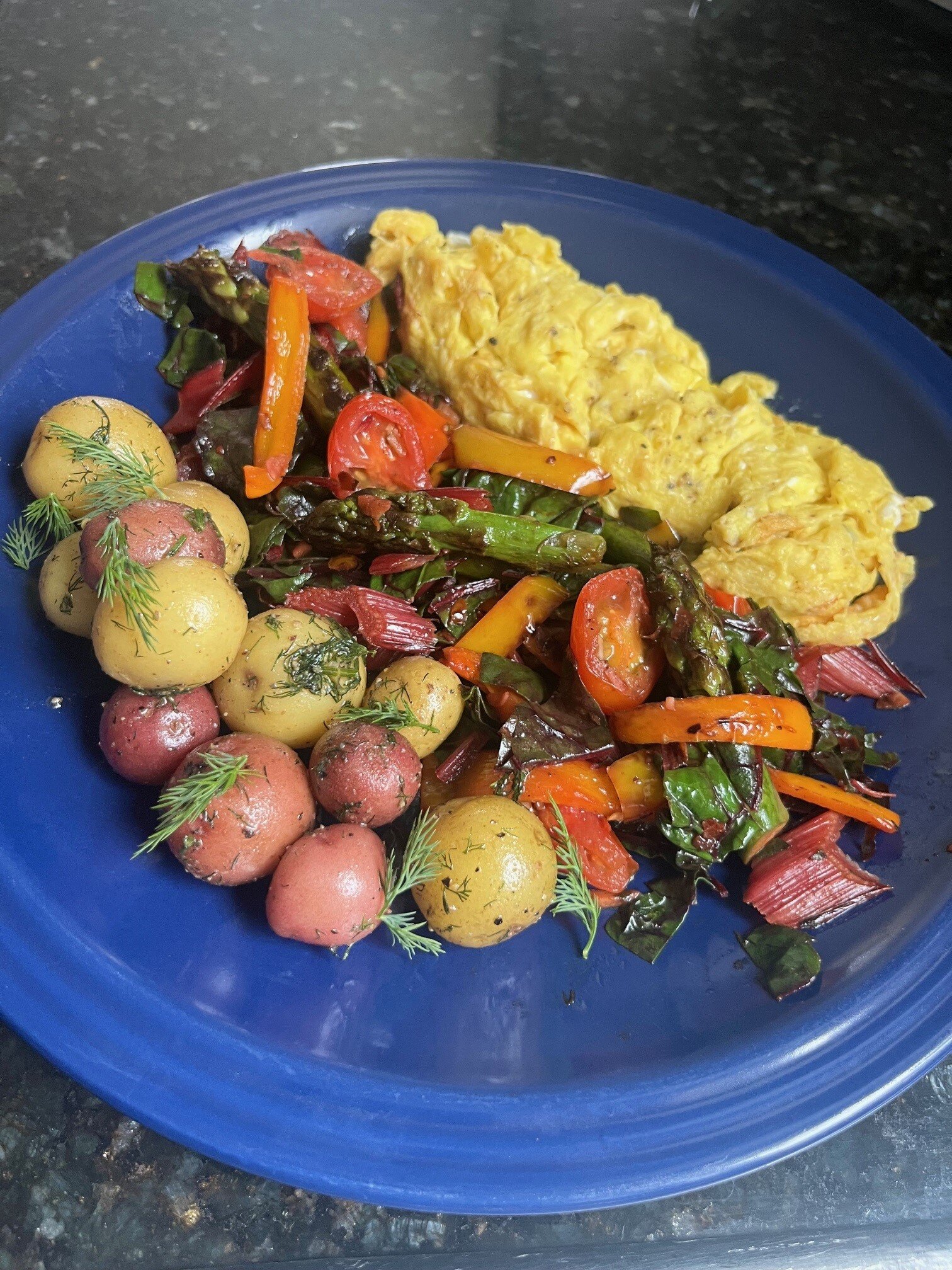 Eggs and vegetables