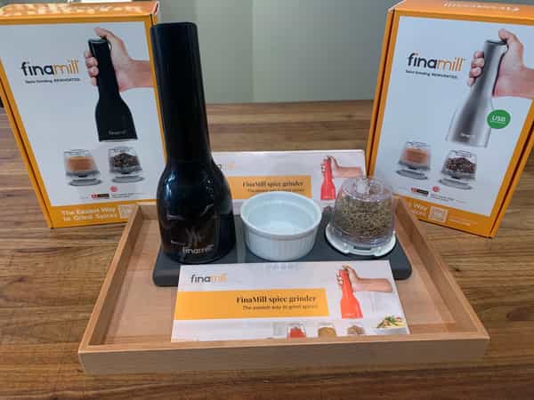 FinaMill Black Rechargeable Spice Grinder and Tray + Reviews