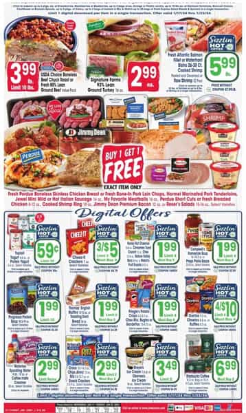 Grocery store sale flyer