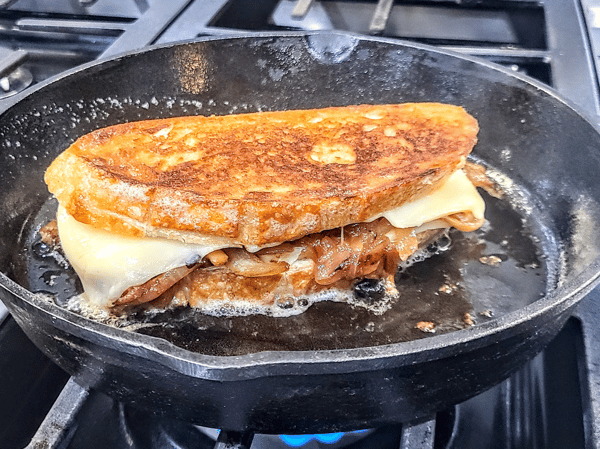 Melty grilled cheese sandwich