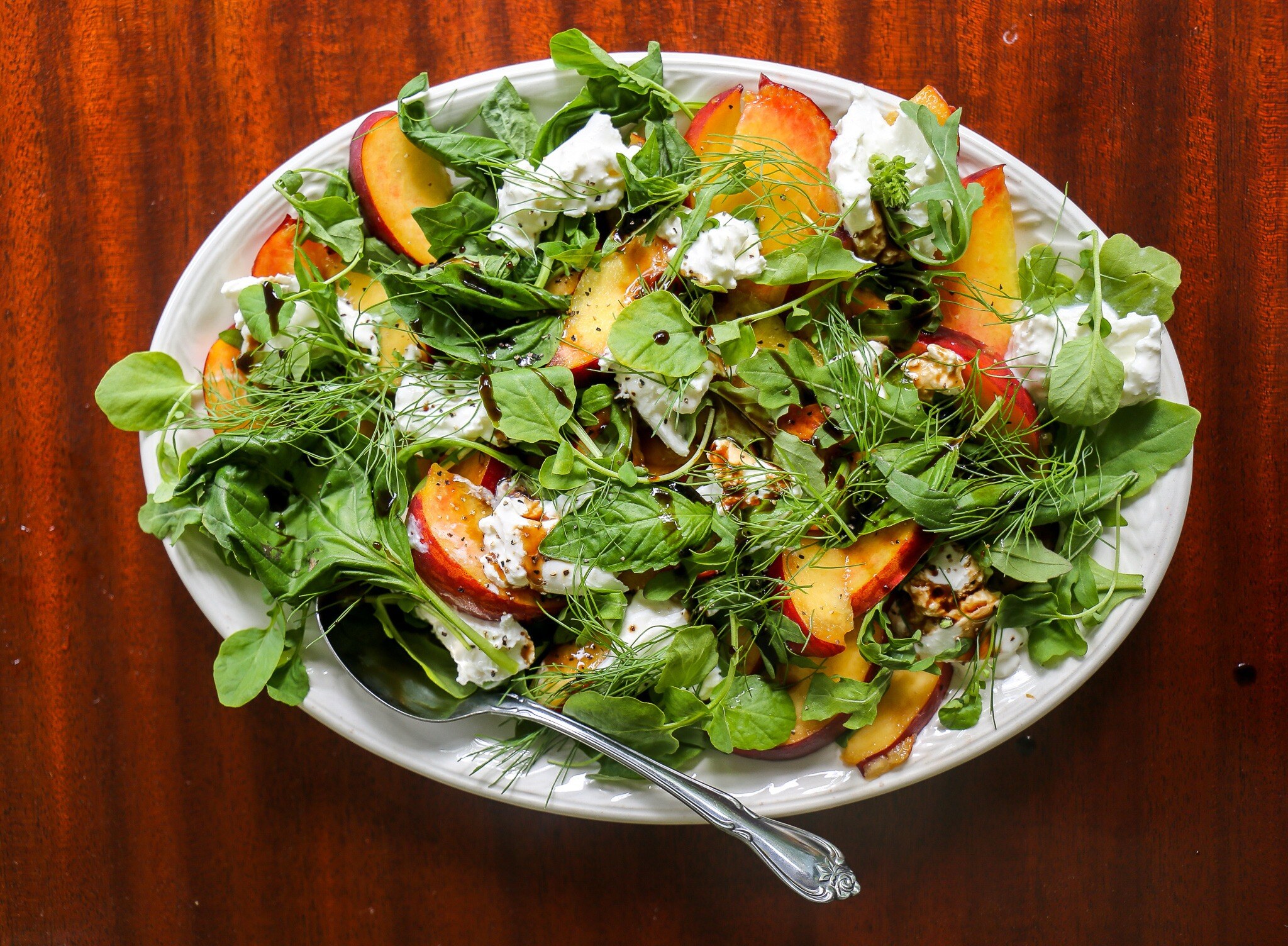 Peach Burrata Salad