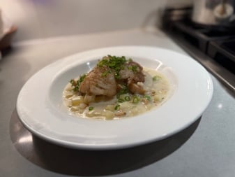 Cod with Clam Chowder