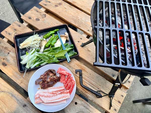 Korean BBQ set up