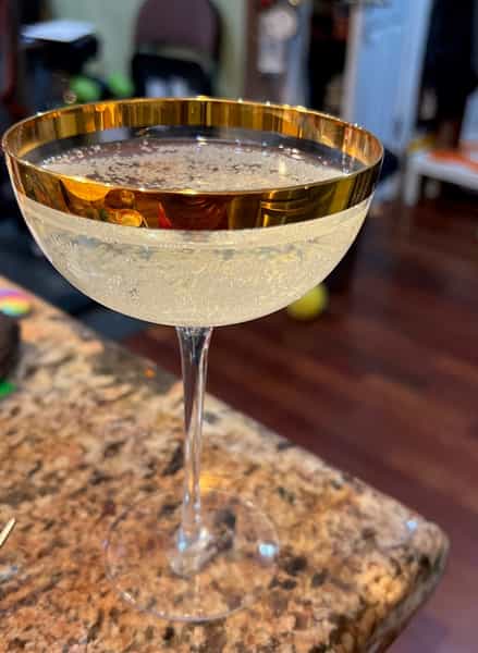 Prosecco gelee in coupe