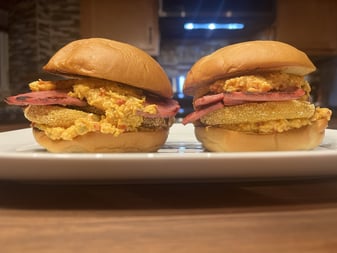 Pimento Cheese Fried Green Tomato Sandwich