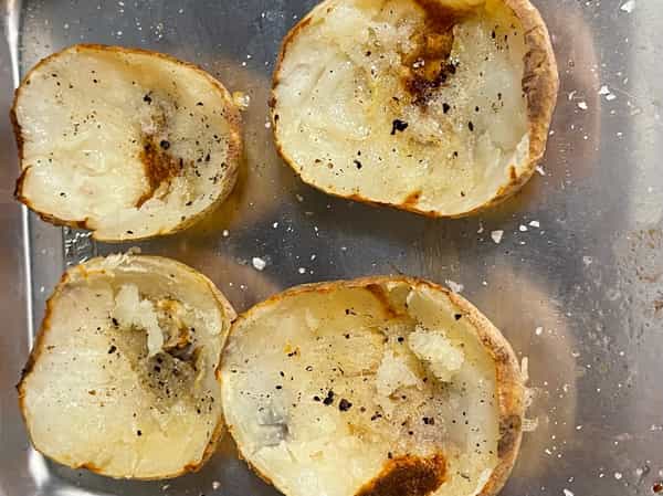 seasoned potato halves