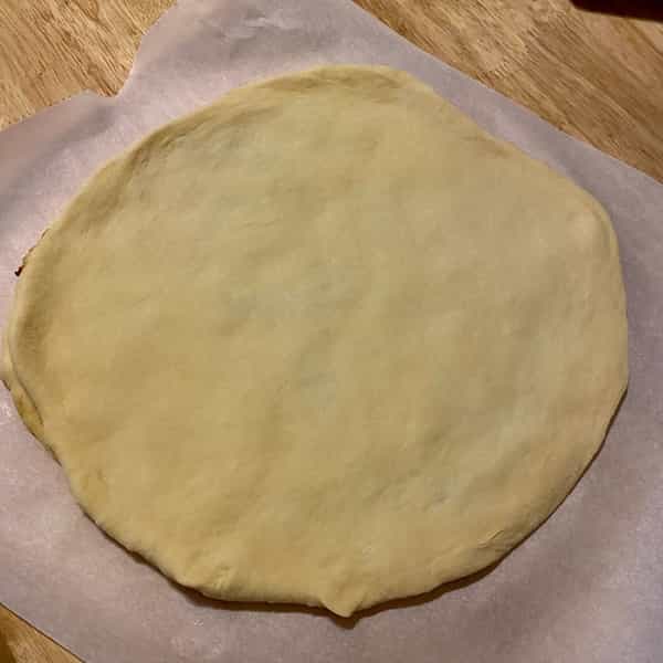 Snowflake layers of dough