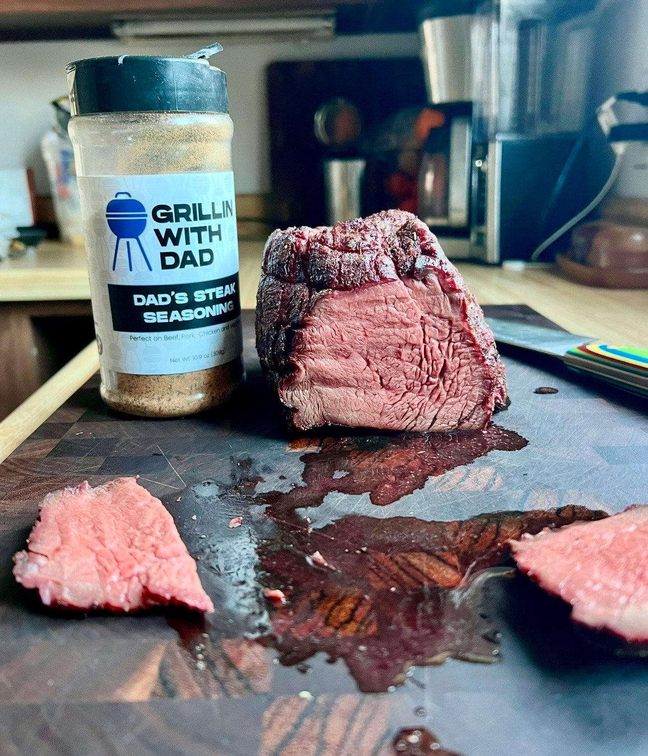 Grilled sirloin tip roast