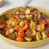 Roasted Brussels Sprouts and Carrots 