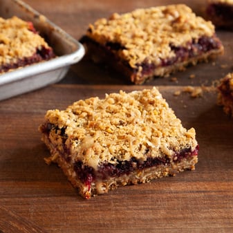 Cranberry-Pistachio Bars with Apricot Glaze