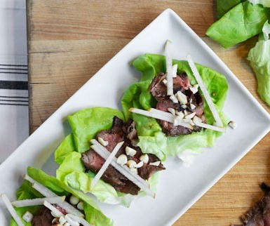 Korean Beef in Lettuce Cups