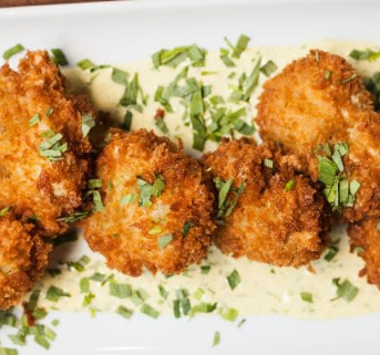 Shrimp Fritters with Tarragon Aioli