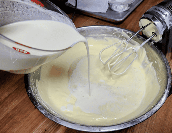 Adding cream