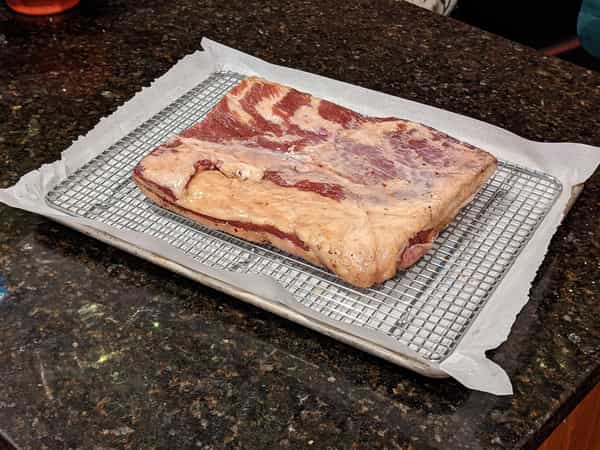 Bacon on rack