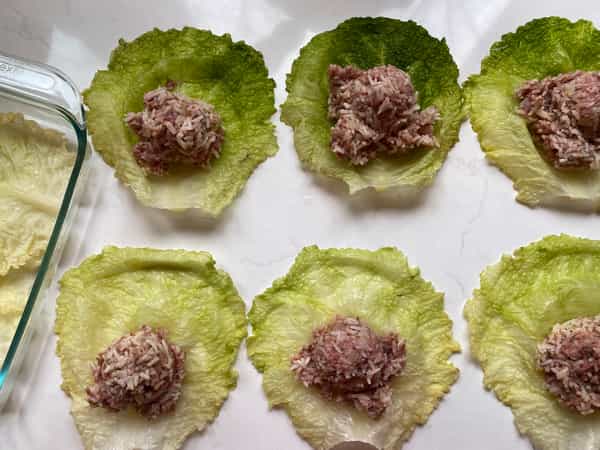Cabbage leaves with filling