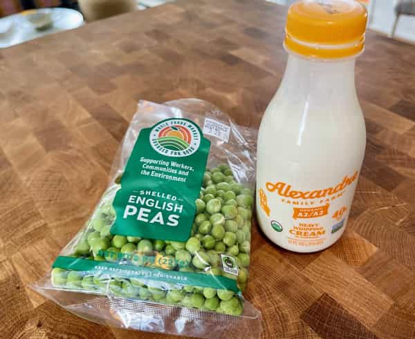 Peas and cream