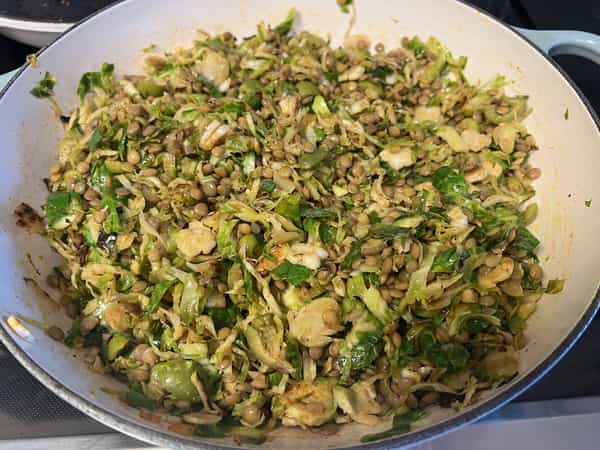 Finished Brussels sprouts salad