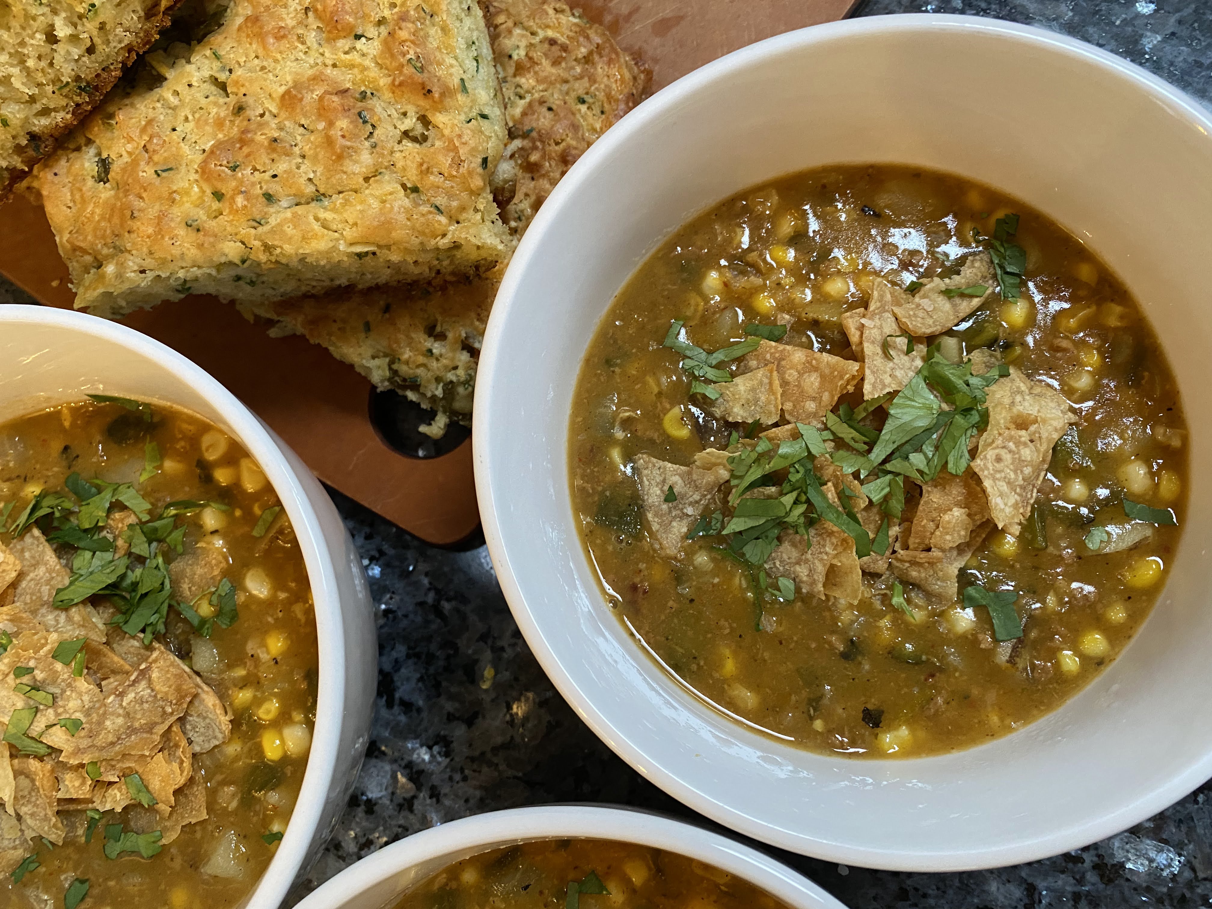 Roasted Corn and Poblano Chowder