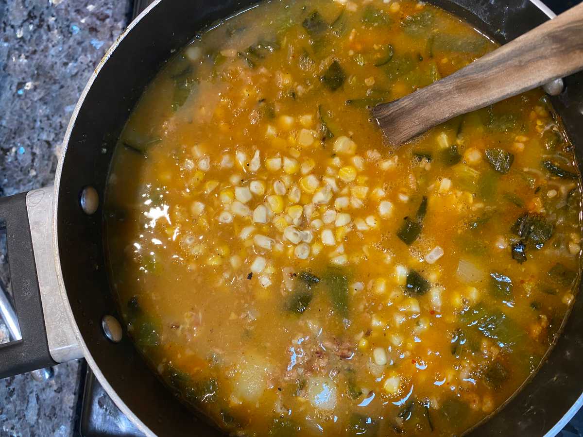 Roasted Corn and Poblano Chowder