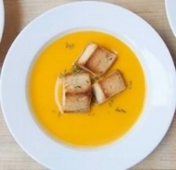 Butternut Squash Bisque with Thyme Croutons