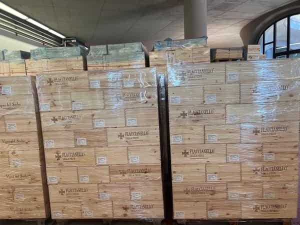 Wine packed for shipping